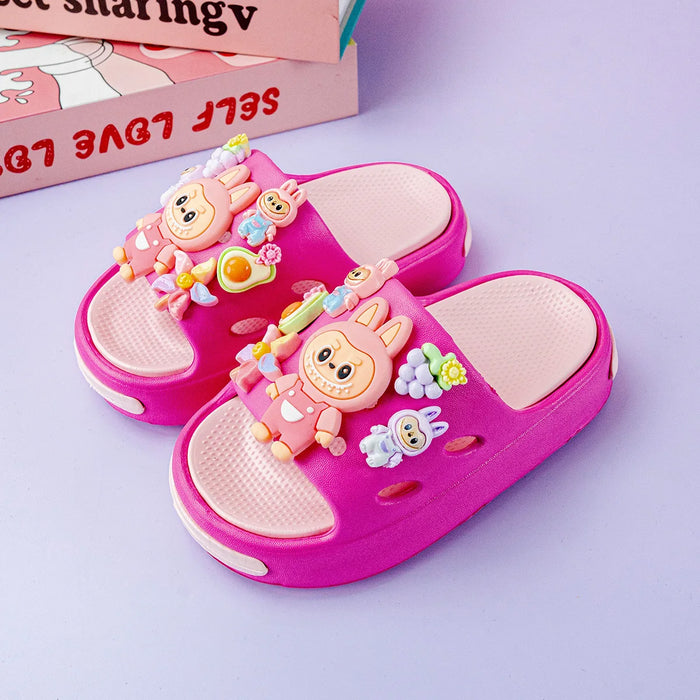 Nuove popolari pantofole in Eva versatili rosa cartone animato per ragazzi e ragazze, sandali antiscivolo con doppia suola morbida alla moda 831