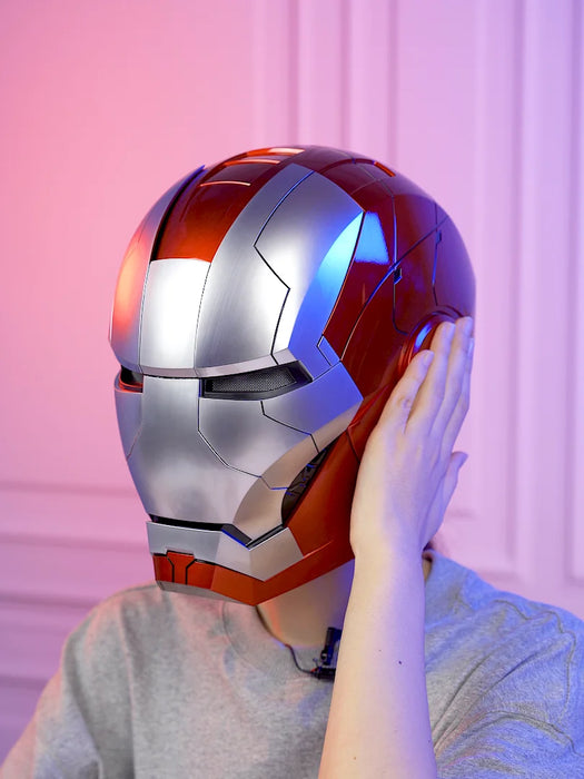 Nuovo AutoKing 1:1 Mk5 Iron Man Casco Cosplay Controllo Vocale Occhi con Modello di Luce Giocattoli per Adulti Elettrico Indossabile Regalo Di Natale