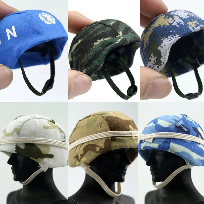 7 colori 1/6 scala maschio Solider casco modello US Army Hat Kuwait Camouflage Cap Net Helmet Cover per 12 pollici Action Figure Body