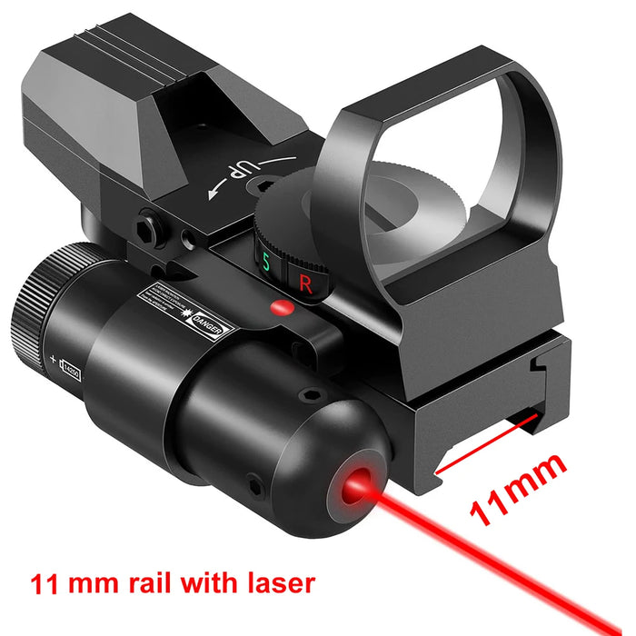 Hot 20mm Rail Cannocchiale da puntamento Ottiche da caccia Olografico Red Dot Sight Reflex 4 Reticolo Scope Collimatore Sight