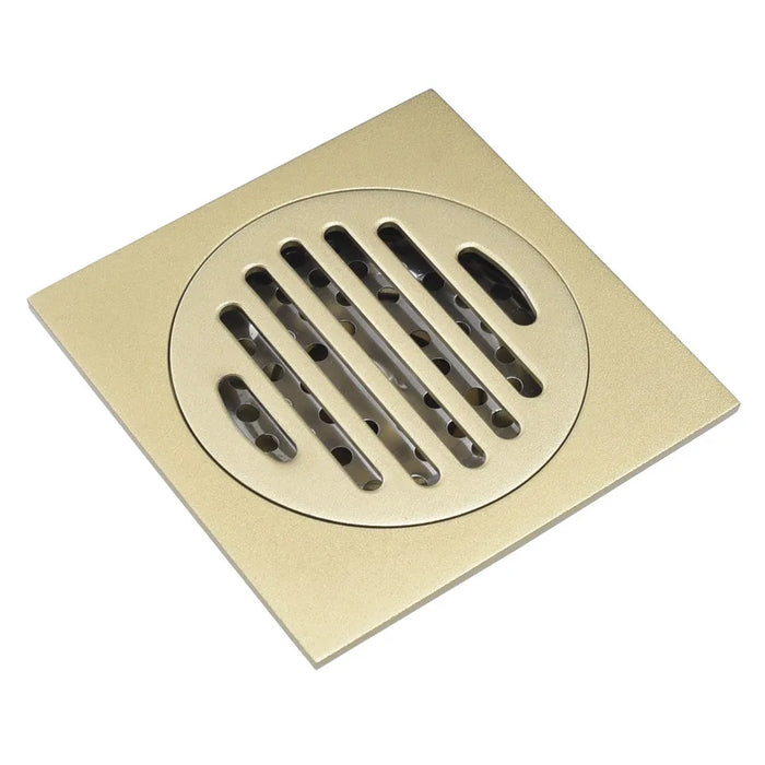 Ottone opaco nero stile quadrato rolse oro Scolapiatti per pavimenti oro Scarico per rifiuti Bagno nichel spazzolato Scarico per doccia DR087