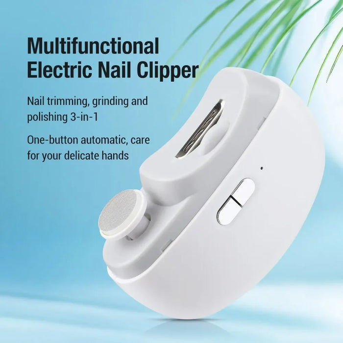Tagliaunghie elettrico rettifica e lucidatura 2 in 1 smerigliatrice per unghie automatica portatile multifunzionale strumento elettrico per Manicure