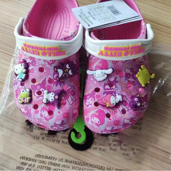 Pantofole per bambini Kuromi Melody Summer Girls Cartoon bambini all'aperto pantofole antiscivolo con suola morbida sandali con punta avvolgente regalo per ragazza