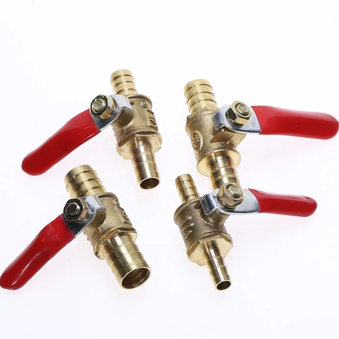 Raccordi per tubi con valvola a sfera di intercettazione della linea del carburante dell'aria dell'olio dell'acqua in ottone in linea da 6mm-12mm