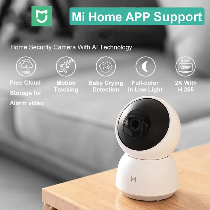 Smart Camera originale 2K 1296P HD 360 Angolo WiFi Visione notturna Webcam Video Telecamera IP Monitor di sicurezza per bambini per Xiaomi Mihome APP