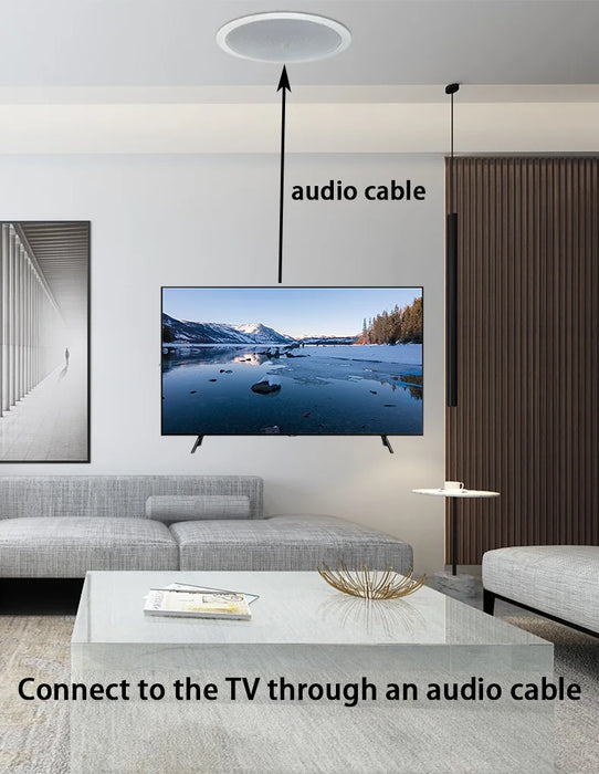 Altoparlante da soffitto attivo da 6 pollici 15W altoparlante impermeabile bluetooth integrato amplificatore digitale di classe D altoparlanti musicali per la casa intelligente