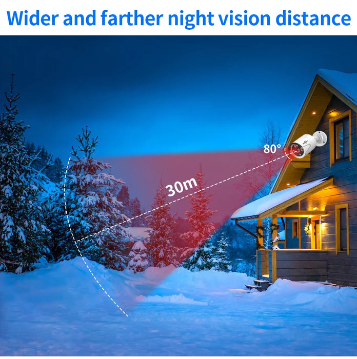 Hiseeu 5MP 3MP 8CH POE NVR Video Audio Record ONVIF CCTV IP Security Surveillance Camera System Kit Set Outdoor House Waterproof