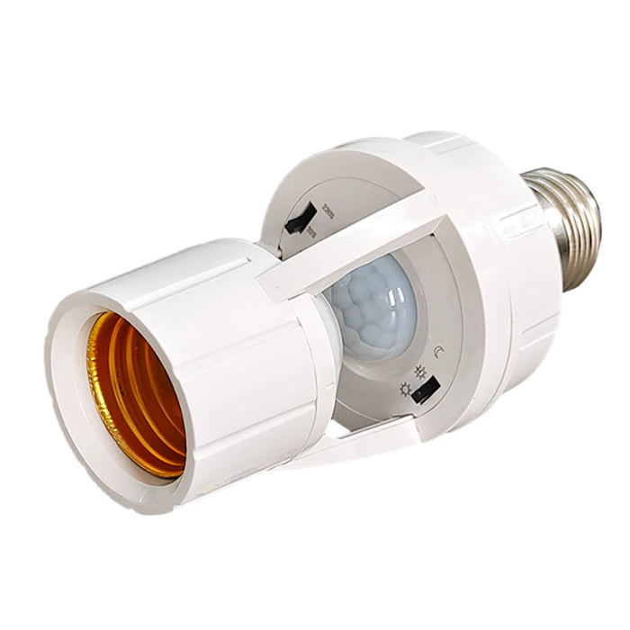 PIR Human Induction Motion Sensor LED Night Lamp Socket Base E27 portalampada AC 100-240V sensore di presenza umana testa della luce