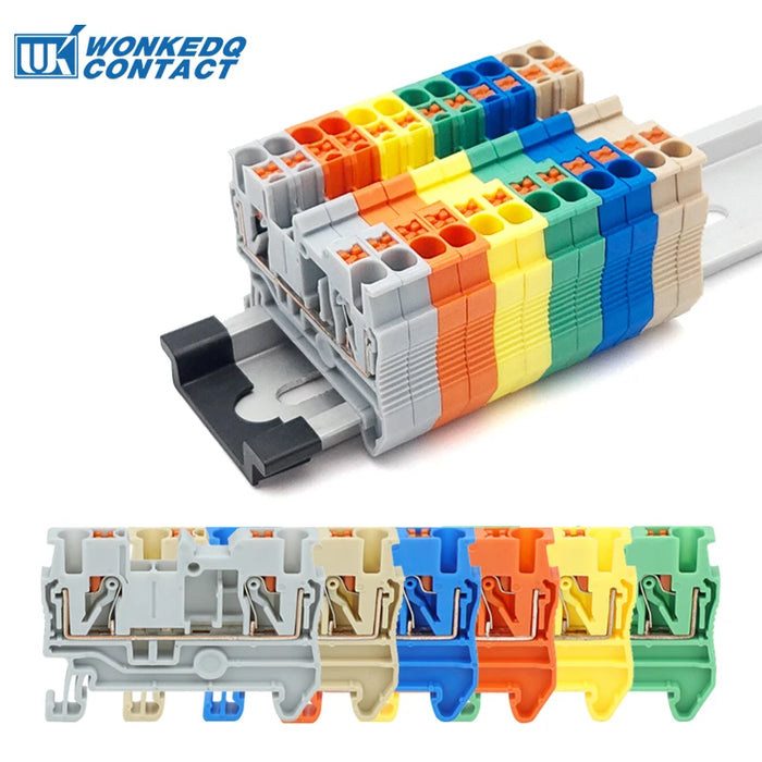 10 Pz PT 2.5 Push-in Terminale 2.5mm2 Cavo Connettore Elettrico Morsettiera Su Guida DIN Spina Striscia di Alimentazione PT2.5 PT-2.5