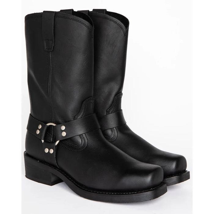 Stivali da Cowboy retrò da uomo stivali Western a metà polpaccio da uomo stivali in pelle da uomo Slip On scarpe stivali da cavaliere invernali stivaletti maschili Plus Size 48