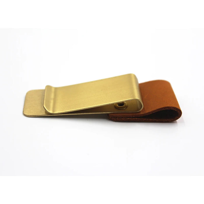 Portapenne per notebook Fromthenon Travelers Clip per penna in pelle retrò in metallo in acciaio inossidabile per diario per notebook Midori Travelers