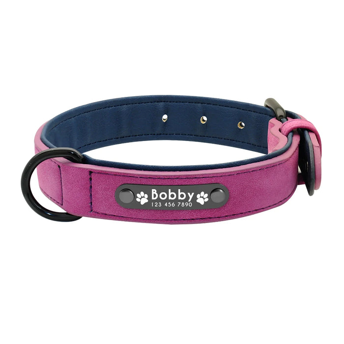 Collari per cani Collare per cani in pelle personalizzato personalizzato Nome Tag identificativi per cani di piccola taglia media grande Pitbull Bulldog Beagle Correa Perro