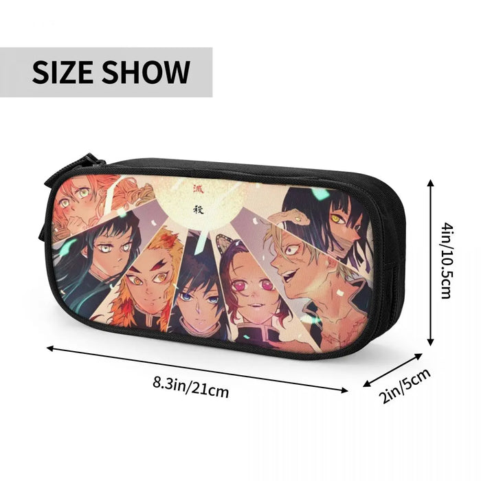 The Great Hashiras Of Demon Slayer Pencil Case Classic Pen Bags studente Large Storage studenti regali per la scuola Pencilcases
