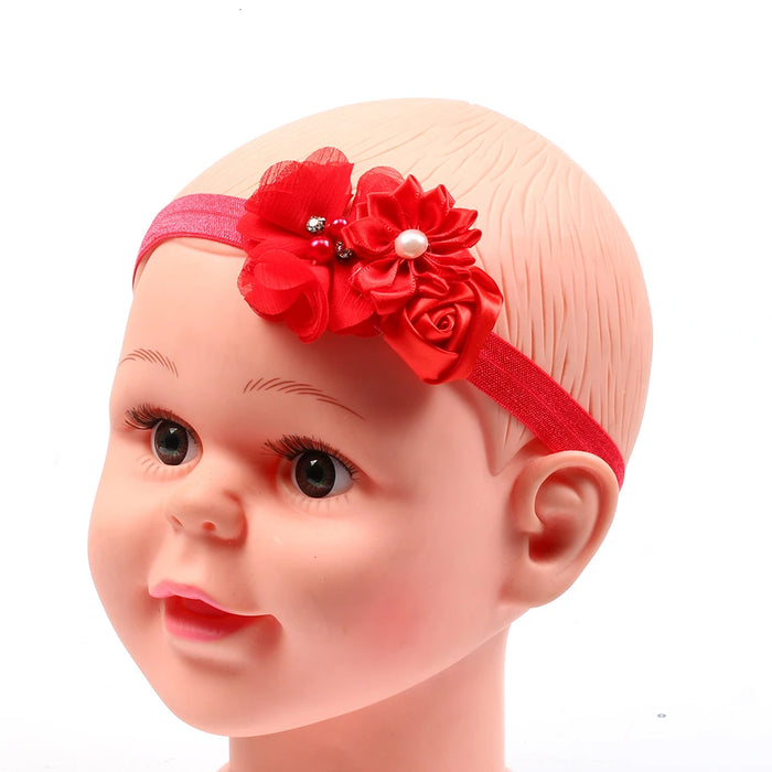 Fascia per capelli per bambina Fiore floreale Neonato Bambini Elastici Fasciatura in gomma Accessorio per capelli Fasce per capelli Turbante Fotografia