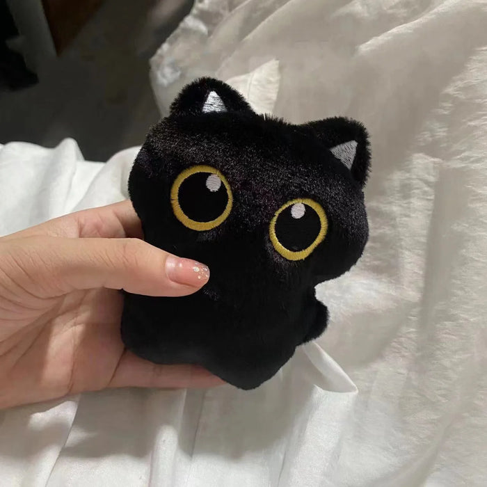 10 cm carino gatto nero peluche bambola piccolo ciondolo coccolone cuscino ins gatto nero peluche bambola per ragazzo ragazza regali di compleanno