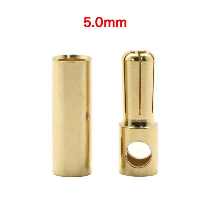 20 pz/lotto 2.0mm 3.0mm 3.5mm 4.0mm 5.5mm 6.0mm 8.0MM spina connettore a Banana proiettile oro per tappi batteria ESC Lipo RC (10 paia)