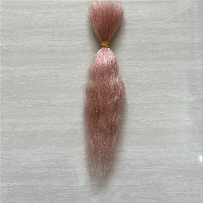 Capelli per bambola rinata in mohair puro al 100% con colore marrone scuro/oro adatti per parrucca per bambola rinata fai-da-te facile da lavare e radicare