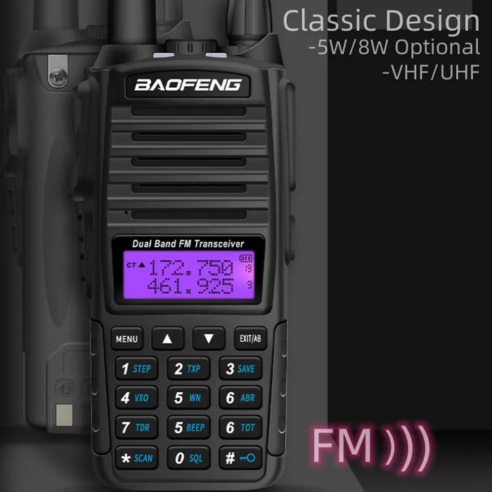 Aggiornamento BaoFeng UV-82 8W Opzionale 5W Baofeng UV 82 Walkie Talkie 10 KM Baofeng 8W Ham Radio 10KM Dual PTT 82HP UV-9R GT-3TP UV-5R