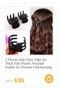 2021 accessori per capelli estivi Clip per capelli a Banana per signora ambientale Abs denti granchio per capelli Twist Hair Pin per ragazze 2 pezzi