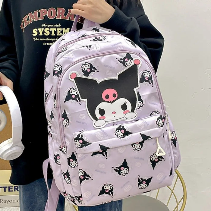 Anime Sanrio peluche Cinnamoroll zaino bambini ragazza ragazzo nero blu zainetto Kawaii studente borsa da scuola Computer grande regalo
