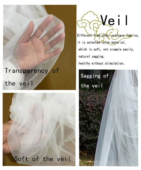 NZUK Eleganti Accessori Da Sposa 3 Metri 2 Strato di Velo Da Sposa Bianco Avorio Semplice Velo Da Sposa Con Pettine Velo Da Sposa Hot vendita