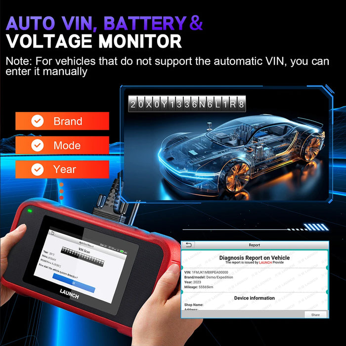 LANCIO X431 CRP129E Strumenti diagnostici OBD2 Motore OBD automatico ABS SRS AT Lettore di codici Scanner TPMS Olio SAS EPB ETS Reset per auto Aggiornamento gratuito Wi-Fi