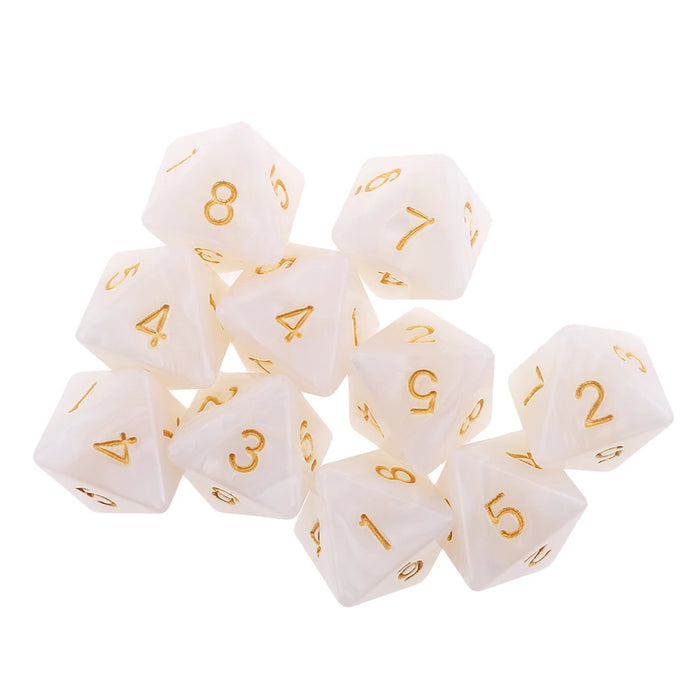 10 dadi a 10 facce D10 D8 dadi poliedrici per giochi dadi RPG da 16 mm dadi per famiglie