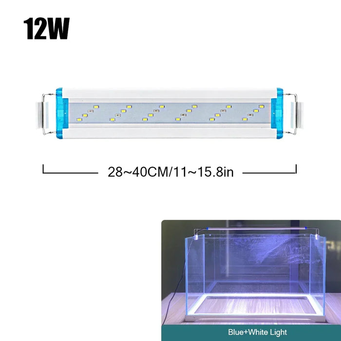 18-75 CM Super Sottile LED Acquario Illuminazione Pianta Acquatica Luce Estensibile Impermeabile Clip sulla Lampada Per Acquario 90-260 V