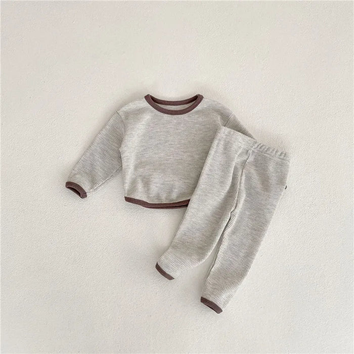 0-3T Infant Newborn Kid Baby Boys Girls Clothes set Long Sleeve T Shirt Top pant suit Cotton New born 2pcs Outfits set