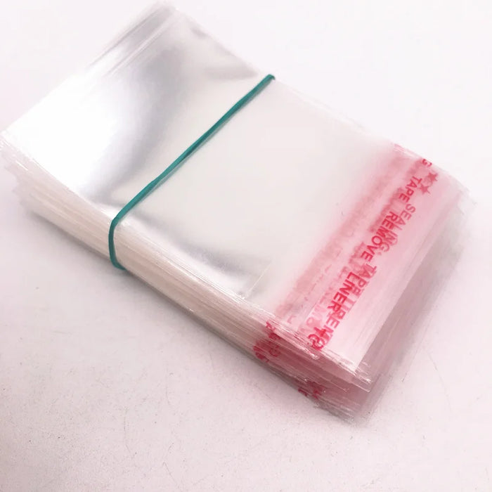 100pcs 6x9cm Richiudibile Poli Sacchetto Trasparente Sacchetto Del Opp Sacchetti di Plastica Autoadesiva Seal Fare Dei Monili del Sacchetto
