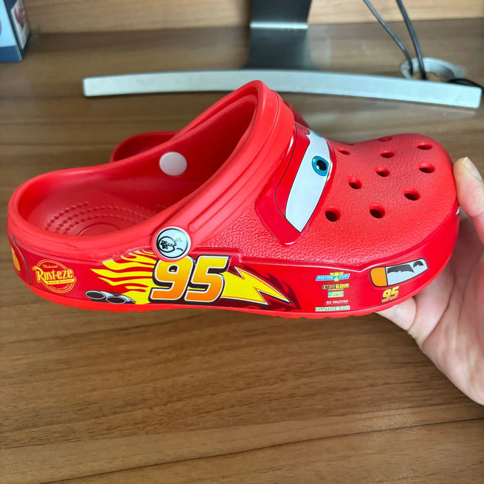 Disney Mcqueens Pixar Cartoon Pantofole impermeabili solide Sandali da esterno Sandali casual traspiranti con cinturino alla caviglia Eva Scarpe per adulti regalo