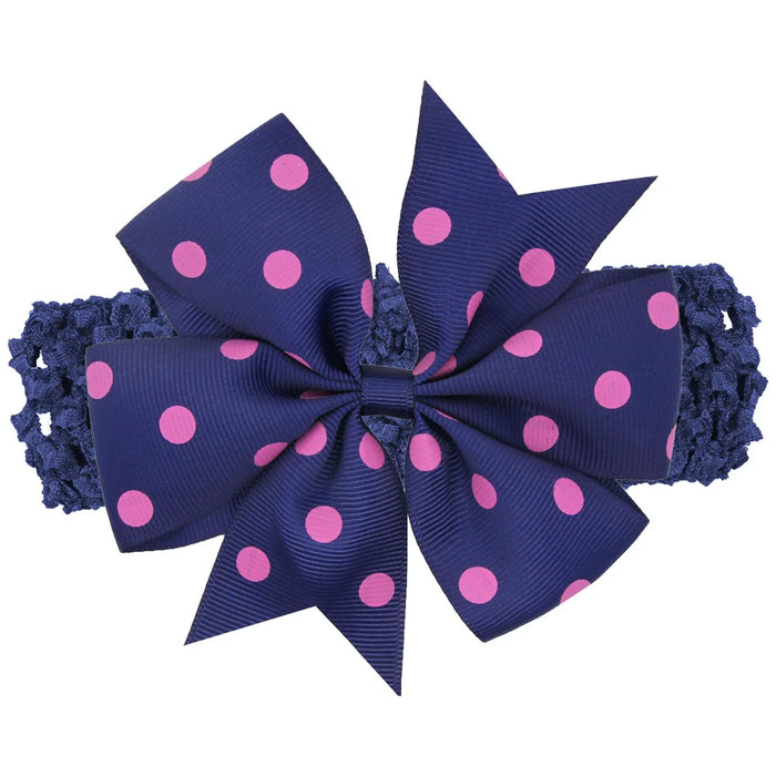 fascia per bambina Accessori per capelli per neonati fiocchi per fascia Copricapo Dot Neonato Regalo per bambini Nastro per neonati Panno per neonato Bowknot