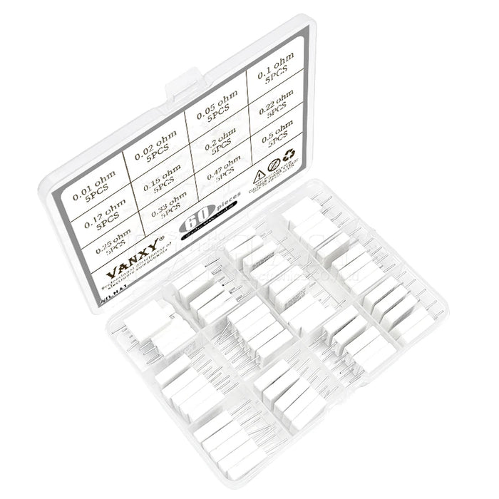 10pcs BPR56 5W 0.001 0.1 0.15 0.22 0.25 0.33 0.5 ohm Non-induttiva Resistenza di Cemento Ceramico 0.1R 0.15R 0.22R 0.25R 0.33R 0.5R