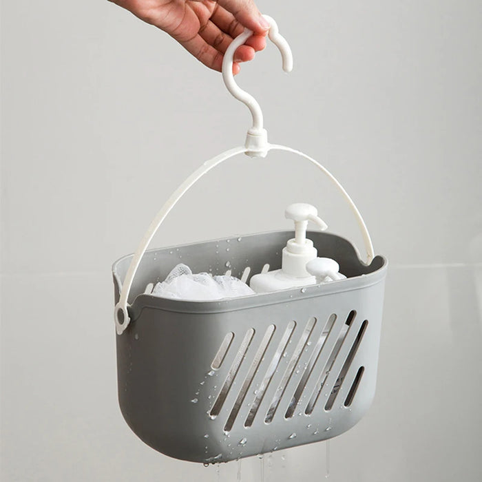 Doccia sospesa Articoli da toeletta Bagno Cestini da cucina Vasca Angolo Organizzatore Dormitorio Tote Ganci Rack Cestino portaoggetti appendibile con gancio