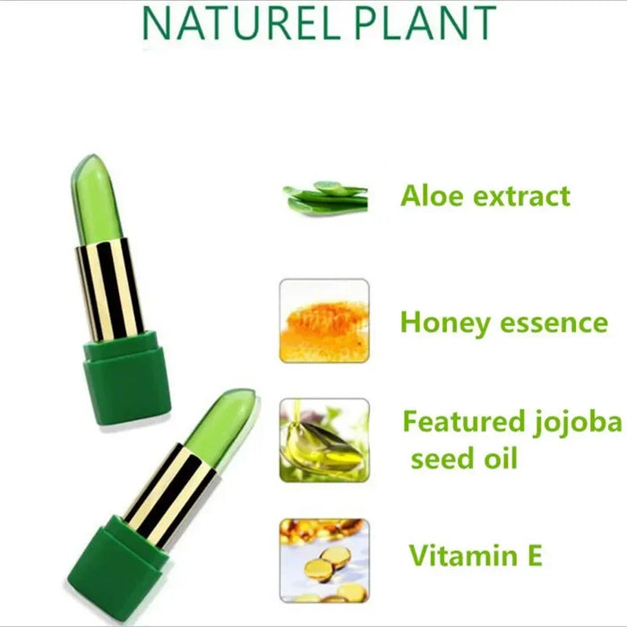 Nuovo Batom 99% ALOE VERA Cambiamento di temperatura naturale Gelatina di colore Rossetto Idratante a lunga durata Nutriente Lip tBalm Trucco