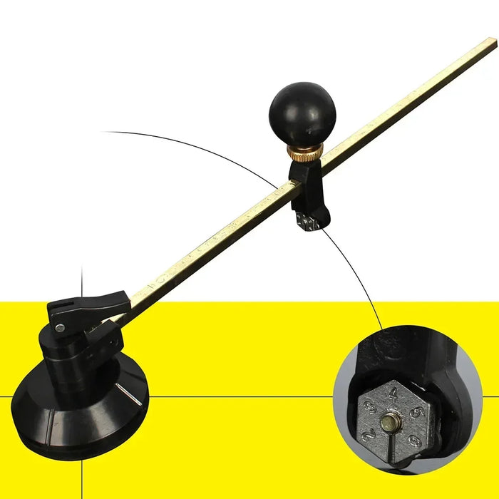 40-100 cm Taglierina per vetro Bussole a 6 ruote Taglio circolare con ventosa Cerchio Utensili da taglio professionali per taglierina per bottiglie di vetro