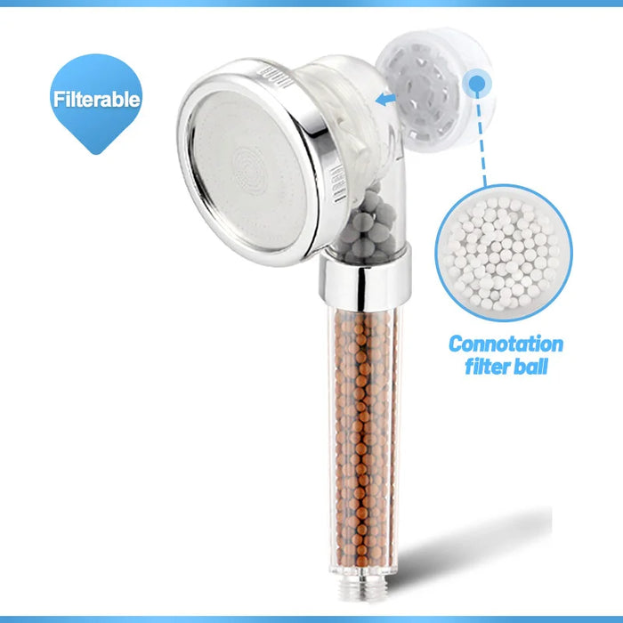 ZhangJi 3 modalità doccia da bagno soffione doccia a getto regolabile ad alta pressione risparmio idrico bagno filtro anionico doccia ugello SPA