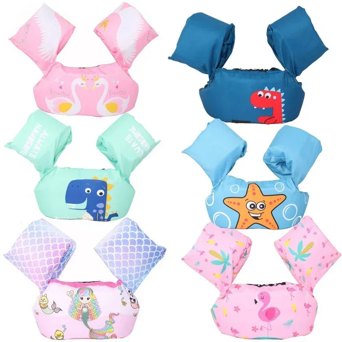 Baby Swim Circle Cartoon manica del braccio giubbotto di salvataggio costume da bagno bambini Outdoor Water Safety Suit Growth Toy