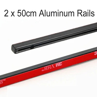 Binario in plastica di alluminio da 50 cm 60 cm 70 cm per tende per finestrini auto (senza tende)