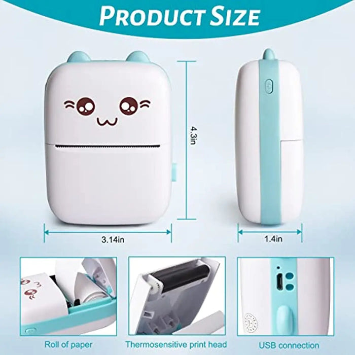 Mini stampante tascabile per foto portatile senza inchiostro termico 57mm adesivo Trans Paper Wireless BT 200dpi macchina da stampa Android IOS
