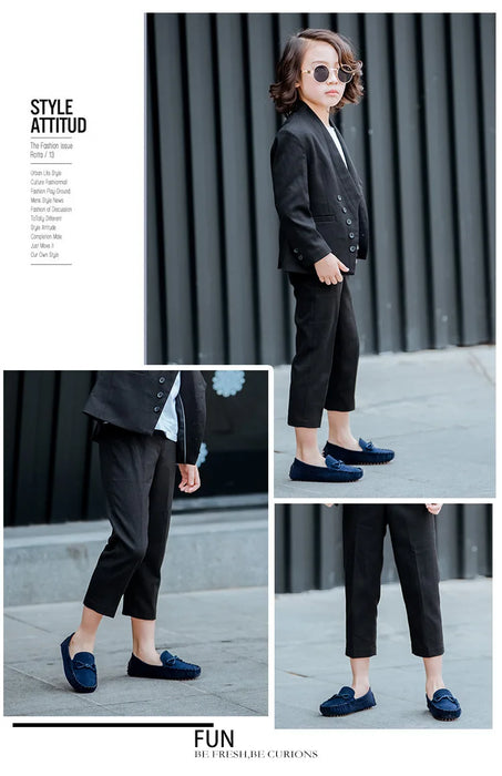 JGVIKOTO Ragazzi Ragazze Scarpe Moda Morbide Mocassini per bambini Appartamenti per bambini Scarpe da barca casual Mocassini da sposa per bambini Scarpe in pelle