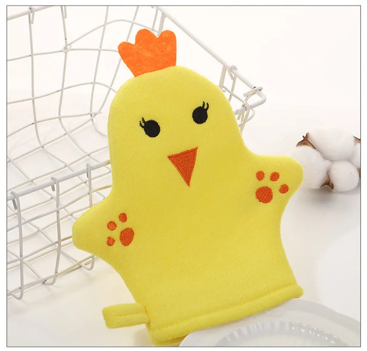 Guanti da bagno per bambini per bambini piccoli Spazzola da doccia a forma di animale dei cartoni animati Panno per il bagno per bambini Lavare il massaggio della doccia pulito