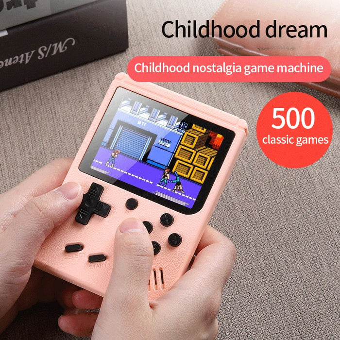 Mini Console portatile per videogiochi portatile retrò 8 Bit 3.0 pollici LCD a colori per bambini lettore di giochi a colori costruito in 500 giochi