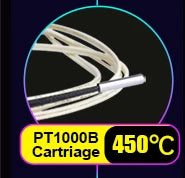 Cartuccia termistore Trianglelab PT1000 per stampante 3D Blocco riscaldatore Volcano/v6 UPTO 450C PEEK PEI PT100 stampa