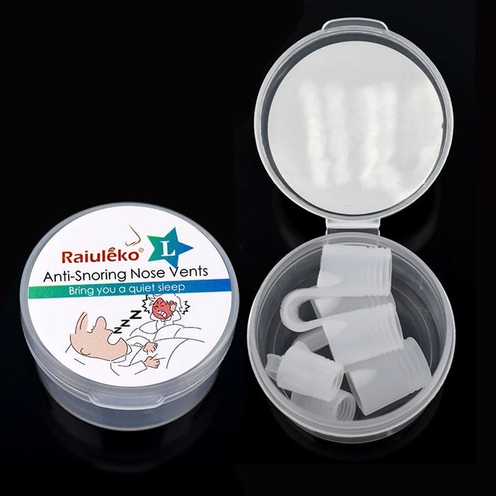 3 diverse dimensioni di dilatatore nasale anti-russamento in silicone morbido di grado medico, ventilazione facile da respirare, clip per il naso per l'aiuto del sonno