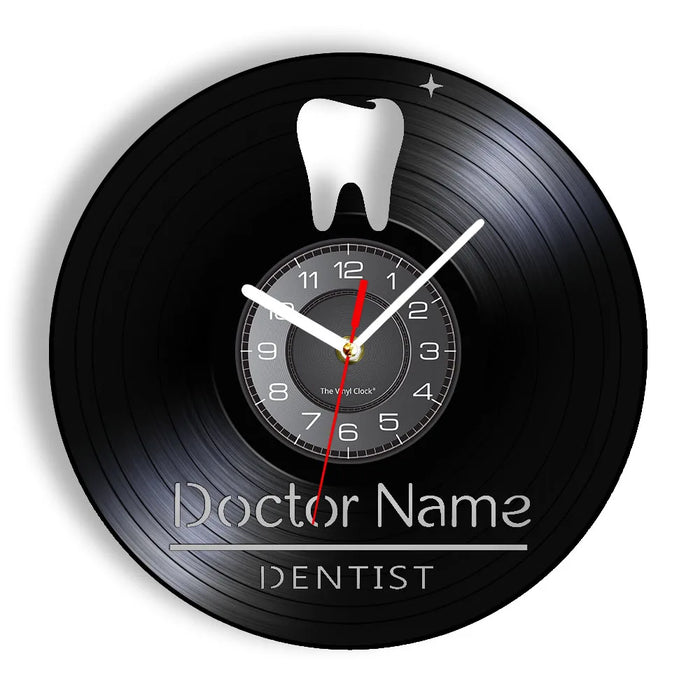 Attrezzature Dental Office Denti dentista Segno di Parete Orologio Decorativo Ortodontista Disco In Vinile Orologio Da Parete Infermiera Apprezzamento Regalo