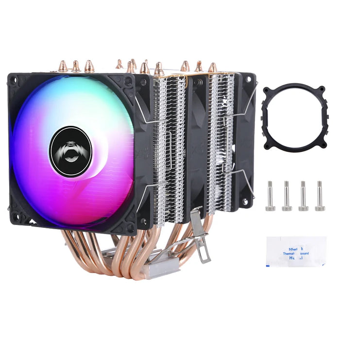 6 Heat Pipe Twin Towers processore CPU raffreddamento ventola PWM adatta per l'installazione della scelta preferita del giocatore di gioco LGA2011 x79 x99 E5