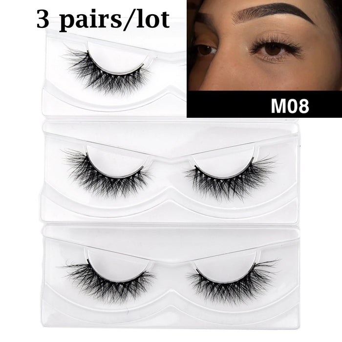 Ciglia Visofree Ciglia di visone 3D Ciglia naturali fatte a mano Ciglia finte lunghe e morbide Ciglia di visone cruelty free ad alto volume D101