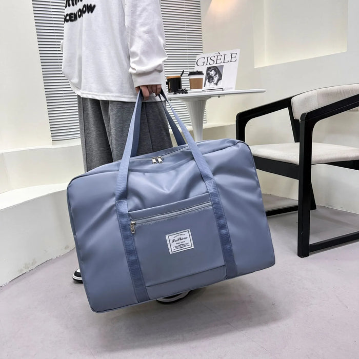1pc rosa/blu/grigio borsa da viaggio di grande capacità borsa sportiva portatile con cerniera borsa da palestra Versatile piccola, media e grande