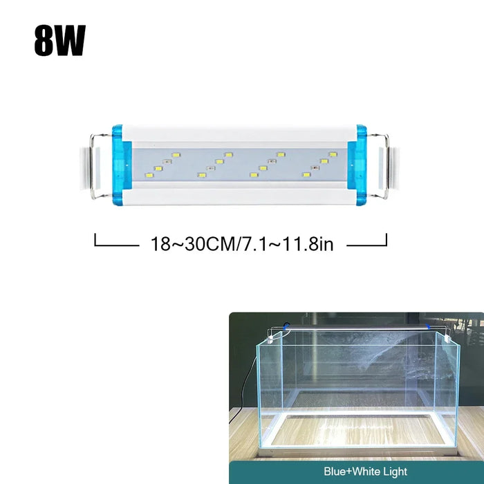 18-75 CM Super Sottile LED Acquario Illuminazione Pianta Acquatica Luce Estensibile Impermeabile Clip sulla Lampada Per Acquario 90-260 V